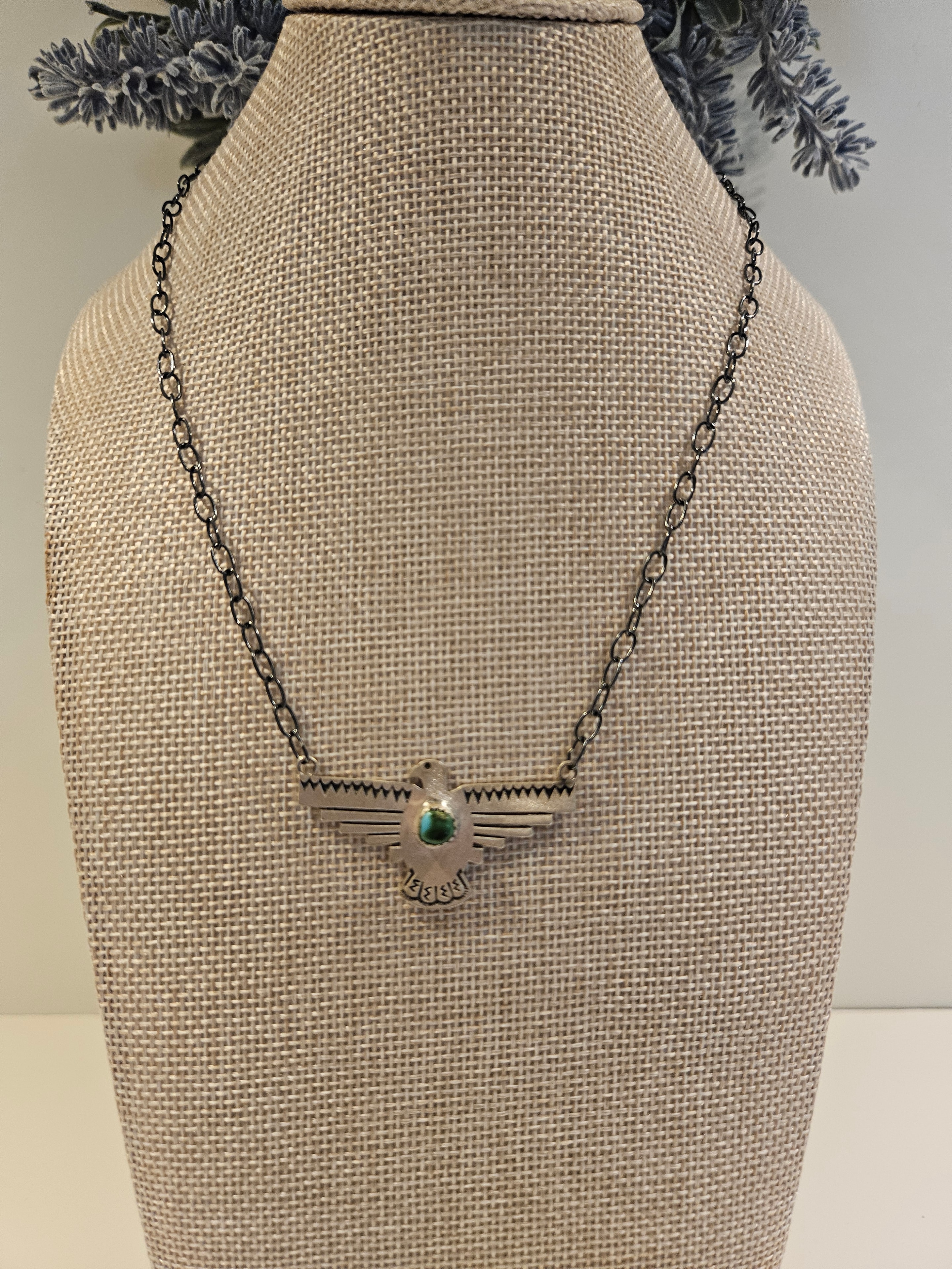 Thunderbird Sonoran Turquoise Necklace
